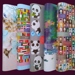 Modern Gift Wrapping Papers with Facts, Set of 5 Assorted Papers