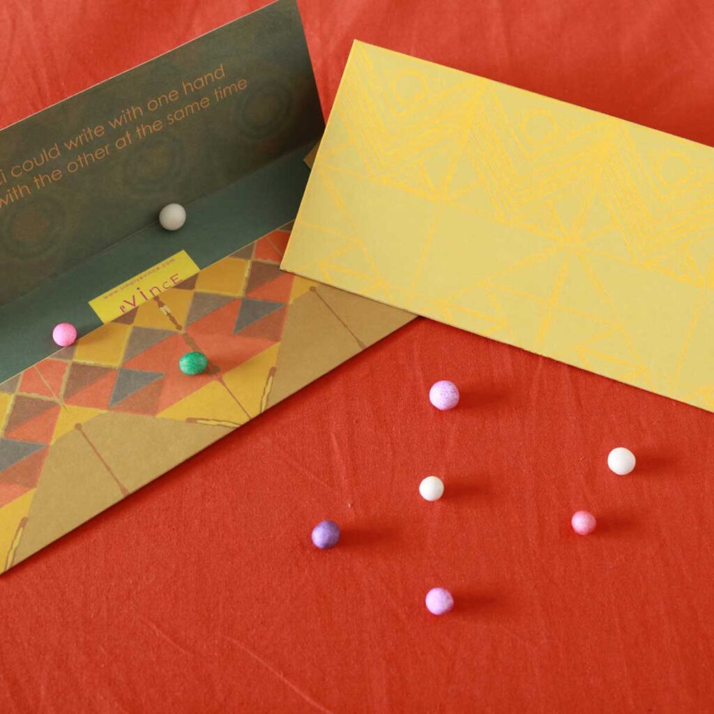 Fancy 10 Gift Envelopes with Fun Facts, Attractive Bright Colours - eVincE