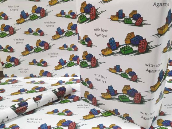 Design + Print : 35 – 40 | 5 Personalised Boys Gift Wrapping Paper