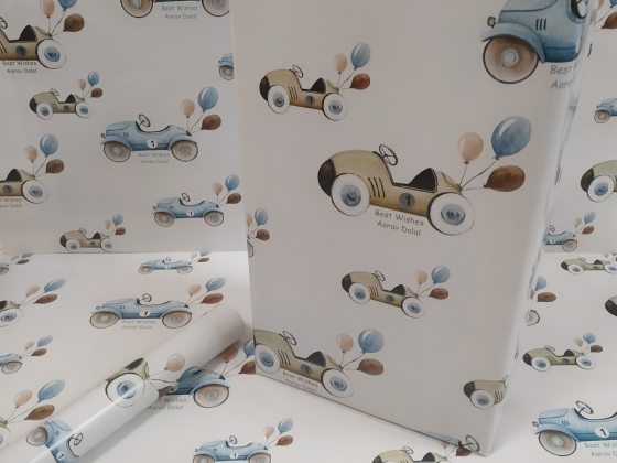 WITH LOVE AARAV | Kids Personalised Wraps | 100 sheets