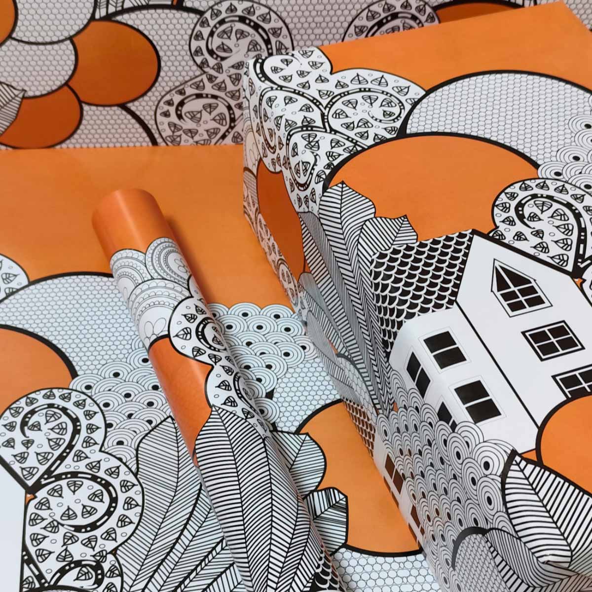 Festive Start of the Day with Calming Zen patterns  |  25 Wrap Paper roll - Image 2