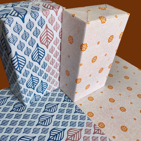 Sepal Dual tone with Marigold Classic | Pack of 20 Gift Wrapping Sheets for Gifting attitude