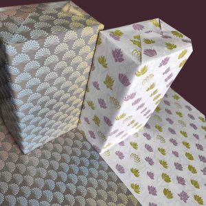 Forever Lotus with Indian Lotus Pichwai Cow | Indian Culture Set of 20 Gift Wrapping Paper