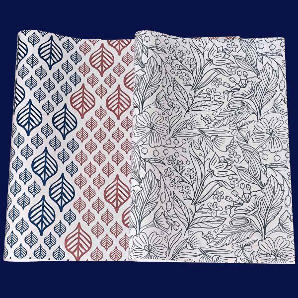 Monotone Leaf with Sepal Dual tone | 20 Sheets | Gift Wrapping Paper - Image 3