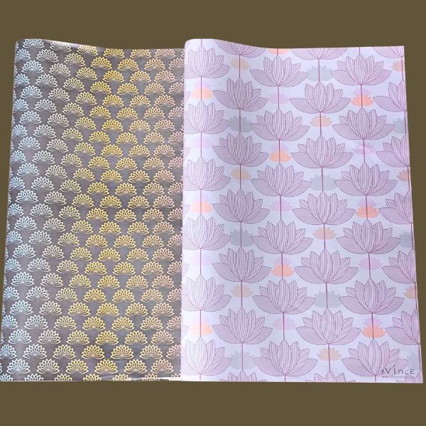 Festive Lotus with Forever Lotus | Festive designs | Set of 20 Wrapping Papers - Image 3