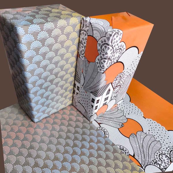 Calming Zen with Forever Soothing Lotus | Set of 20 Gift Wrapping Paper to celebrate