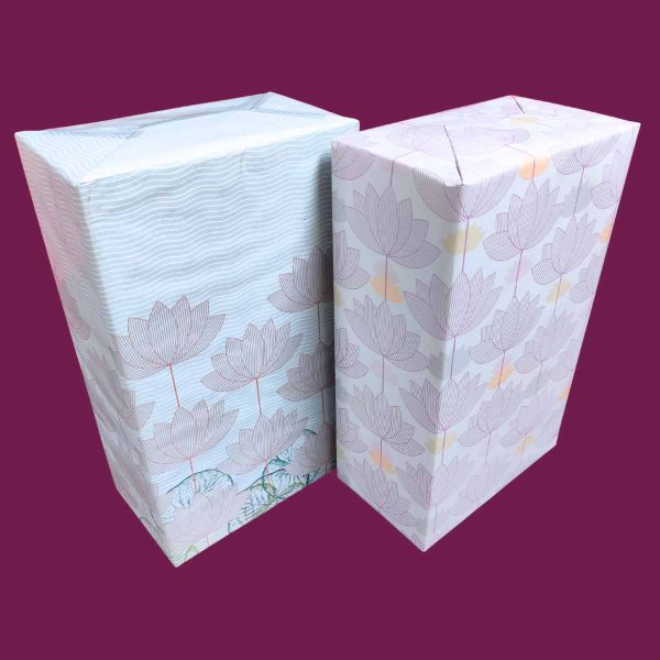 Festive Lotus  with Lotus Pond | Pack of 20 Gift Packing Sheets - Image 2
