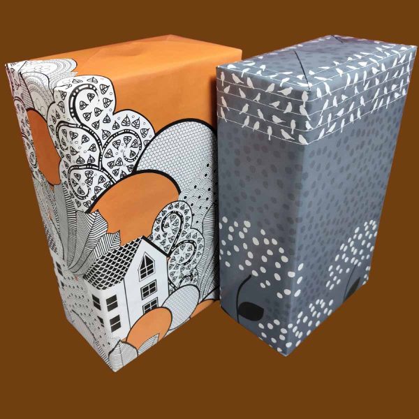 Chripy Birds with Festive Zenscapes | Pack of 20 Gift Wrapping Sheets - Image 2